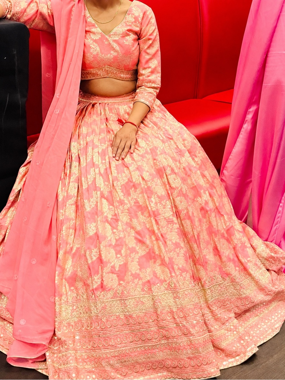 Beautiful Pink & Gold Lehenga